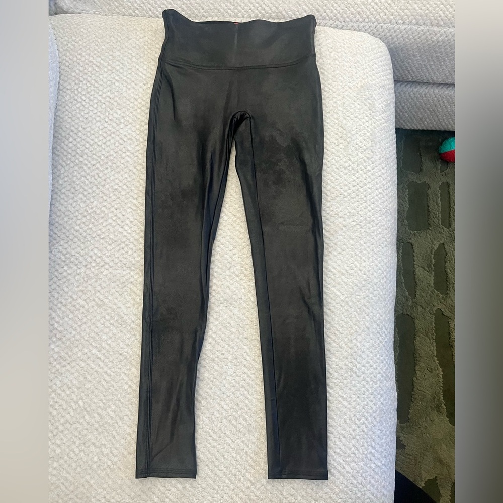SPANX Black Faux Leather Leggings